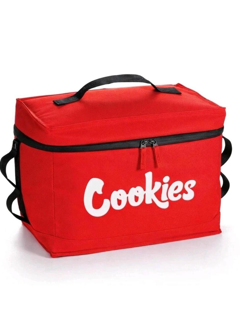 Cookies SF Arctic Cooler L Red Insulated Travel Tote 15" x 11.5" NWT